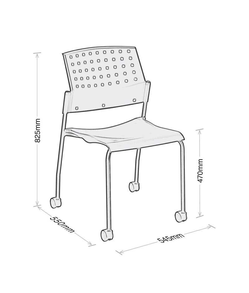 550 4-leg on Castors Chair Range