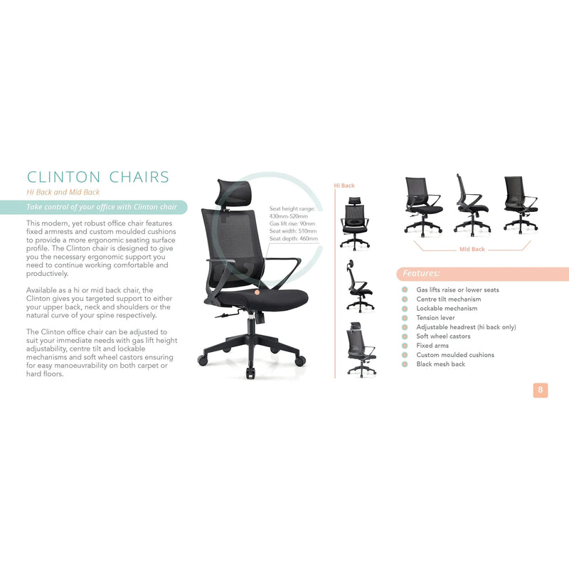 Clinton High Back Chair