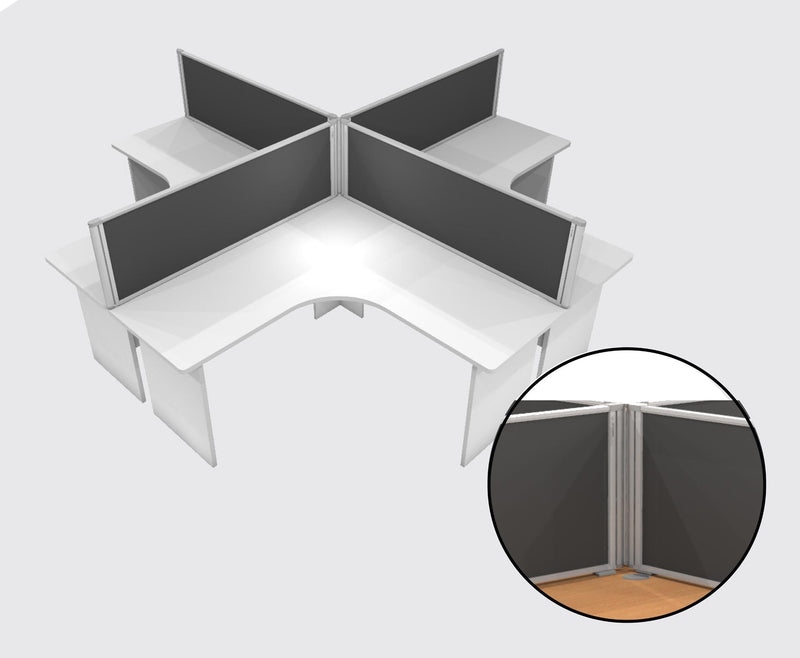 Desk Mounted Polycarbonate Partitions