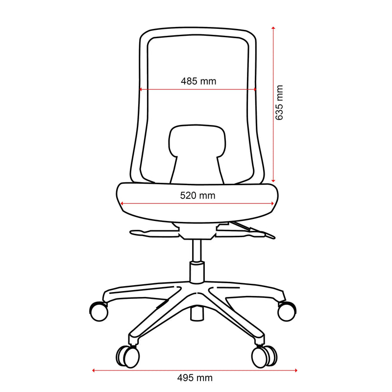 Elan - Black Mesh Back Chair w/Seat Slide