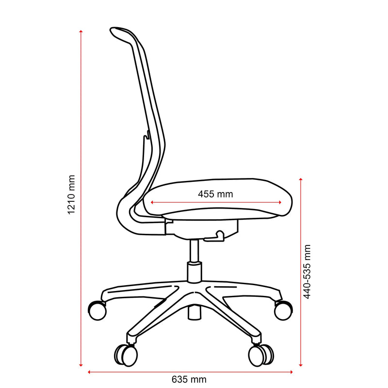 Elan - Black Mesh Back Chair w/Seat Slide