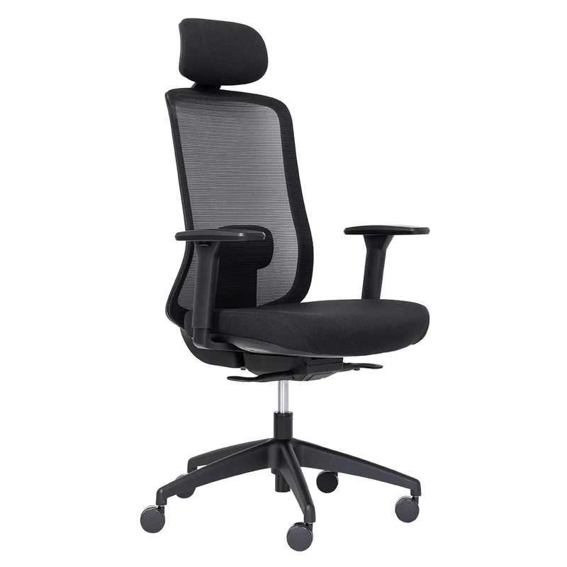 Elan - Black Mesh Back Chair w/Seat Slide