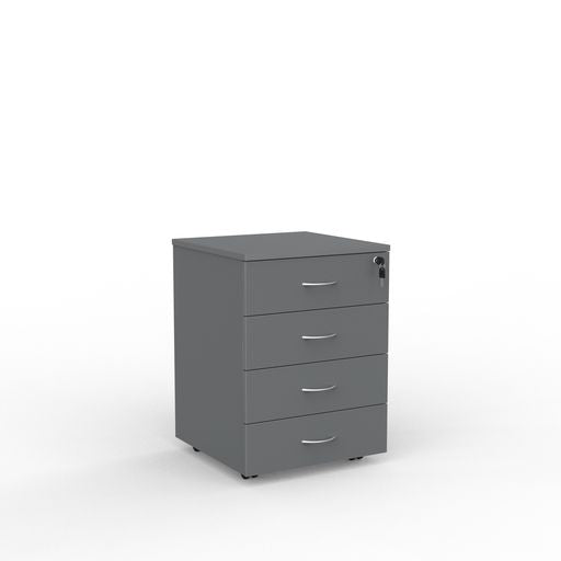 Ergoplan Lockable 4 Drawer Mobile Pedestal-Mobile-Smart Office Furniture