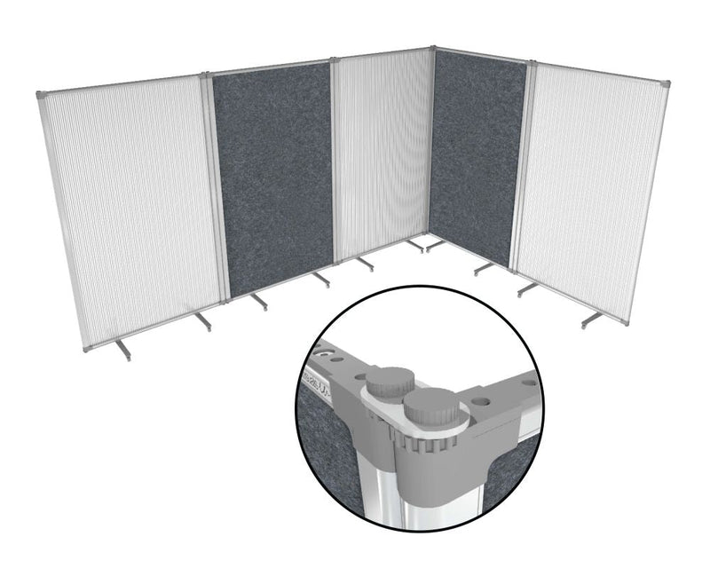 Free Standing Blue Acoustic Partitions