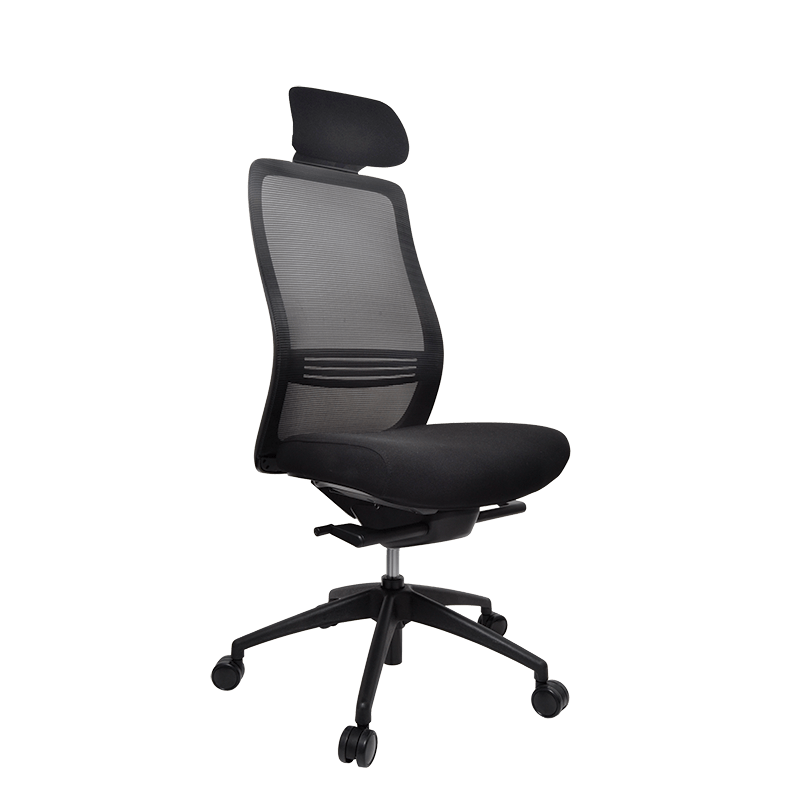 Konfurb Luna Black Mesh Back Chair