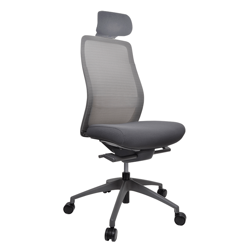 Konfurb Luna Black Mesh Back Chair