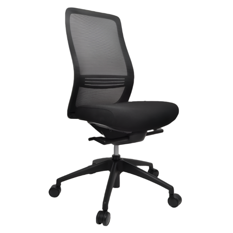 Konfurb Luna Black Mesh Back Chair