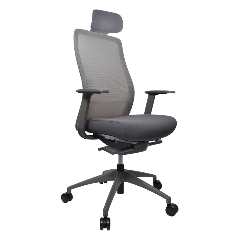 Konfurb Luna Grey Mesh Back Chair