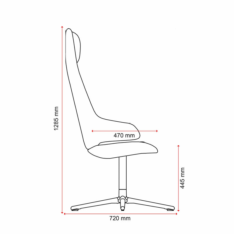 Konfurb Orbit High Back Pedestal Base