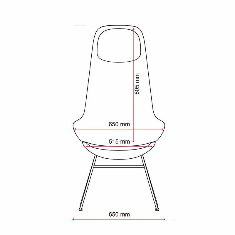 Konfurb Orbit High Back Sled Base