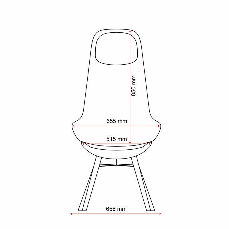 Konfurb Orbit High Back Wooden Base