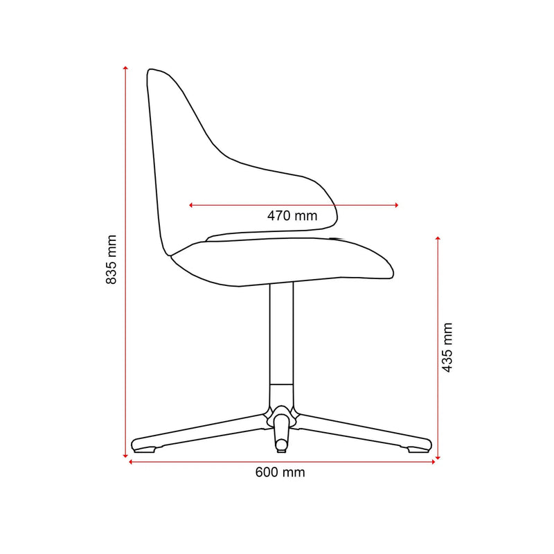 Konfurb Orbit Mid Back Pedestal Base