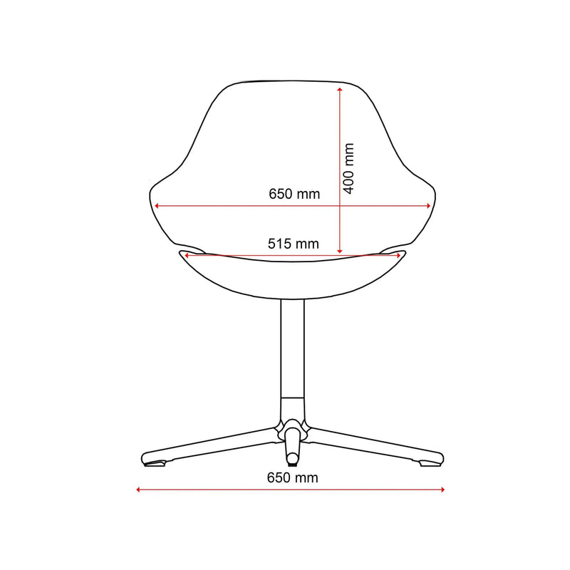 Konfurb Orbit Mid Back Pedestal Base