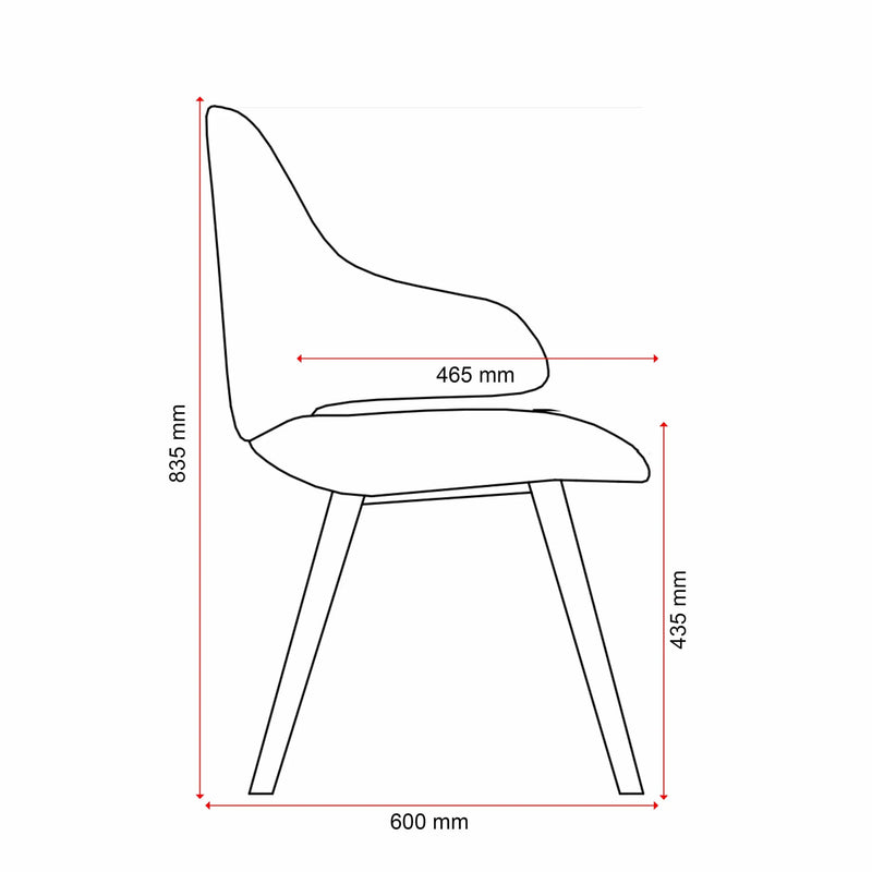 Konfurb Orbit Mid Back Wooden Base