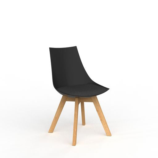 Luna Black with Oak Base-Seating-Smart Office Furniture