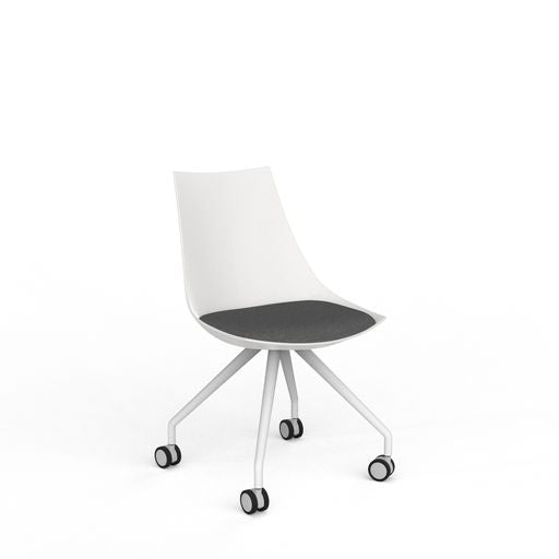 Luna White with Castor Base-Office Chairs-Smart Office Furniture