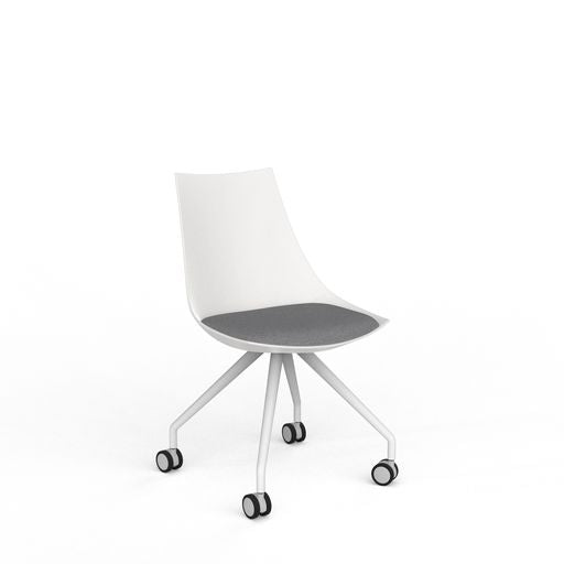 Luna White with Castor Base-Office Chairs-Smart Office Furniture