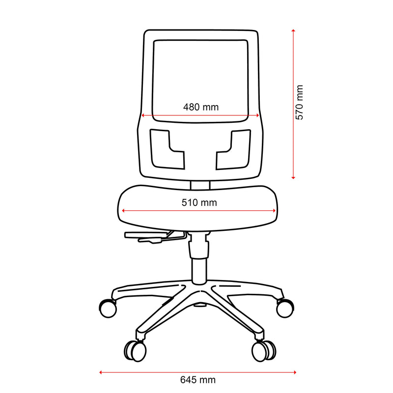 Mantra Mesh Back Chair - Nylon Base