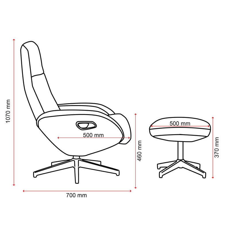 Maya Recliner w/Ottoman