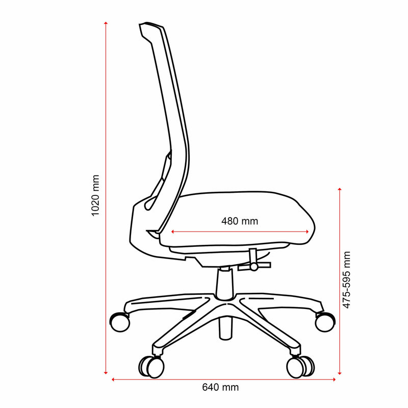 Mentor Mesh Back Chair - Aluminium Base