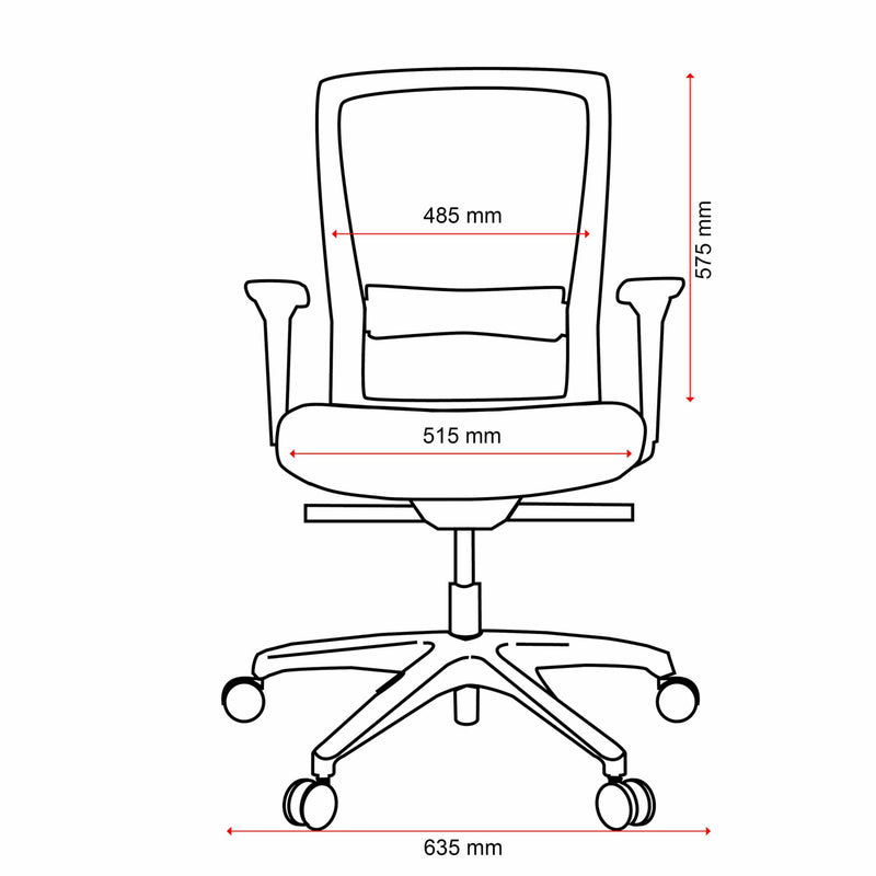 Mentor Mesh Back Chair - Aluminium Base