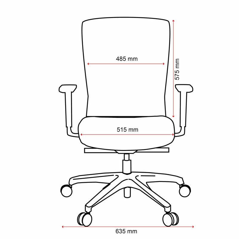 Mentor Upholstered Back Chair - Nylon Base