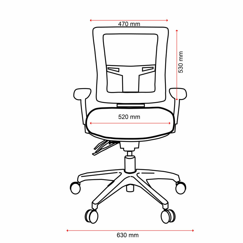 Metro II 24/7 Mesh Back Chair - Aluminium Base