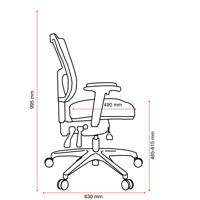 Metro II 24/7 Mesh Back Chair - Aluminium Base