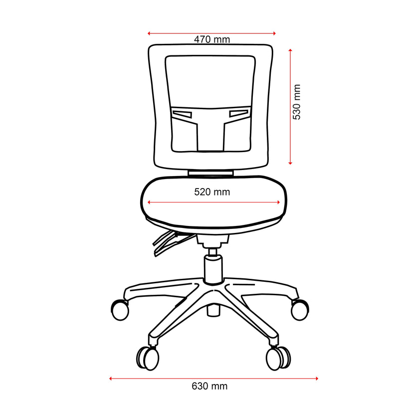 Metro II 24/7 Mesh Back Chair - Nylon Base