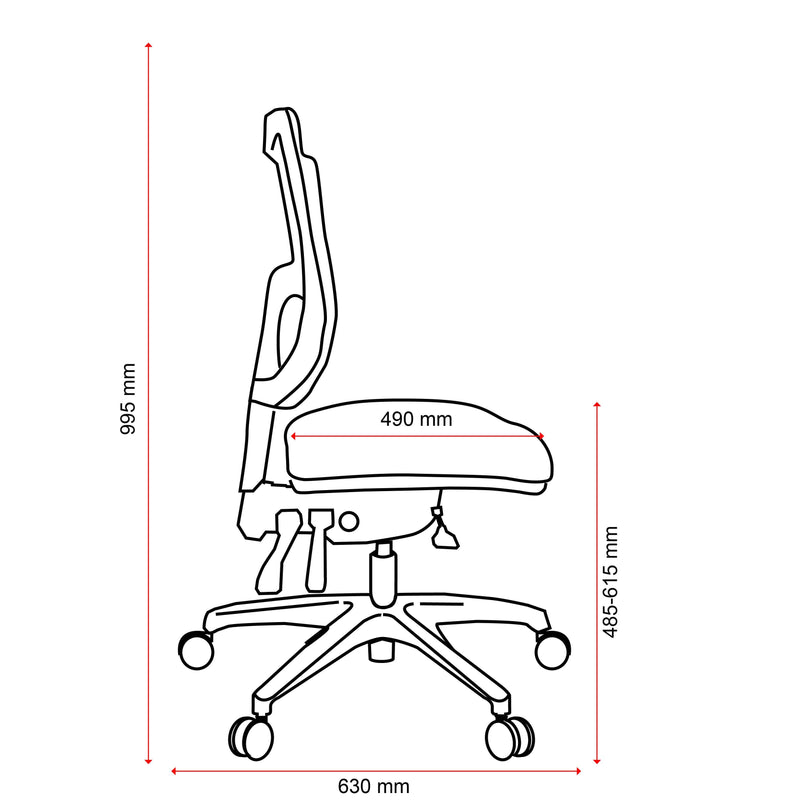 Metro II 24/7 Mesh Back Chair - Nylon Base