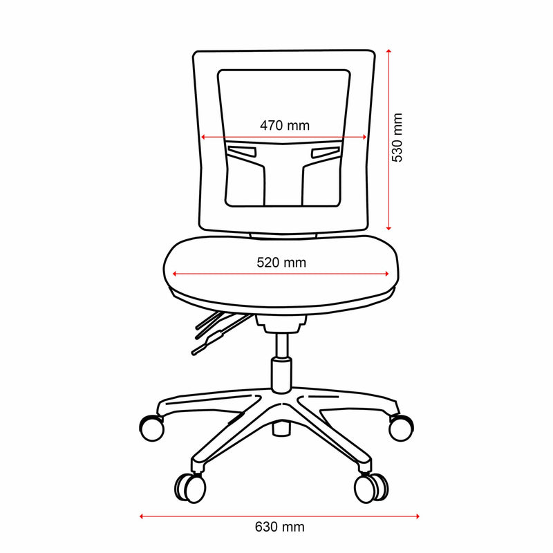 Metro II Mesh Back Chair - Nylon Base