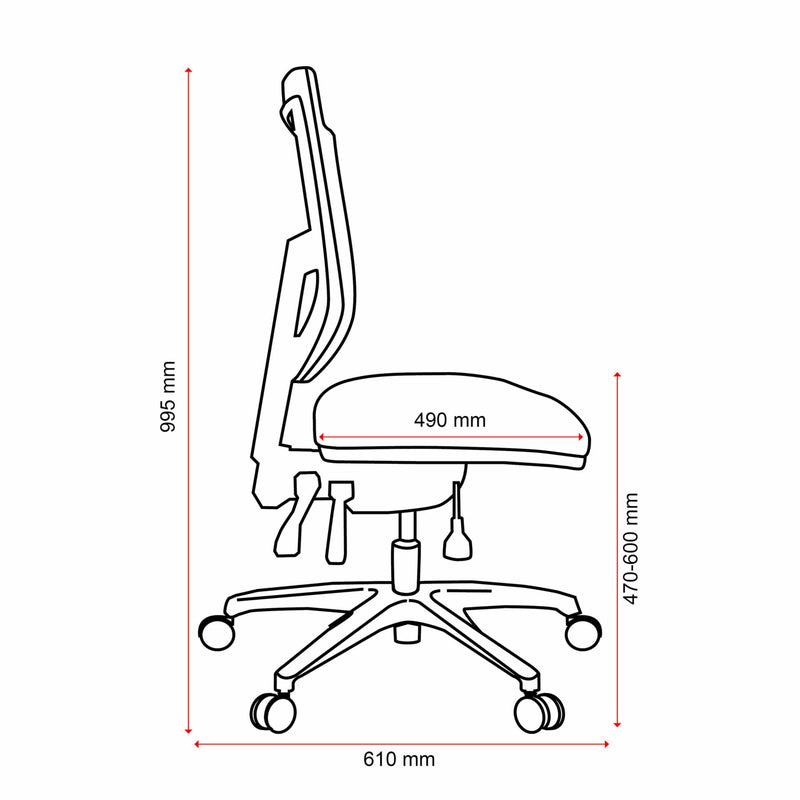 Metro II Mesh Back Chair - Nylon Base