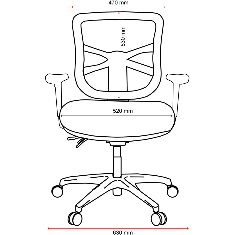 Metro Mesh Back Chair - Aluminium Base