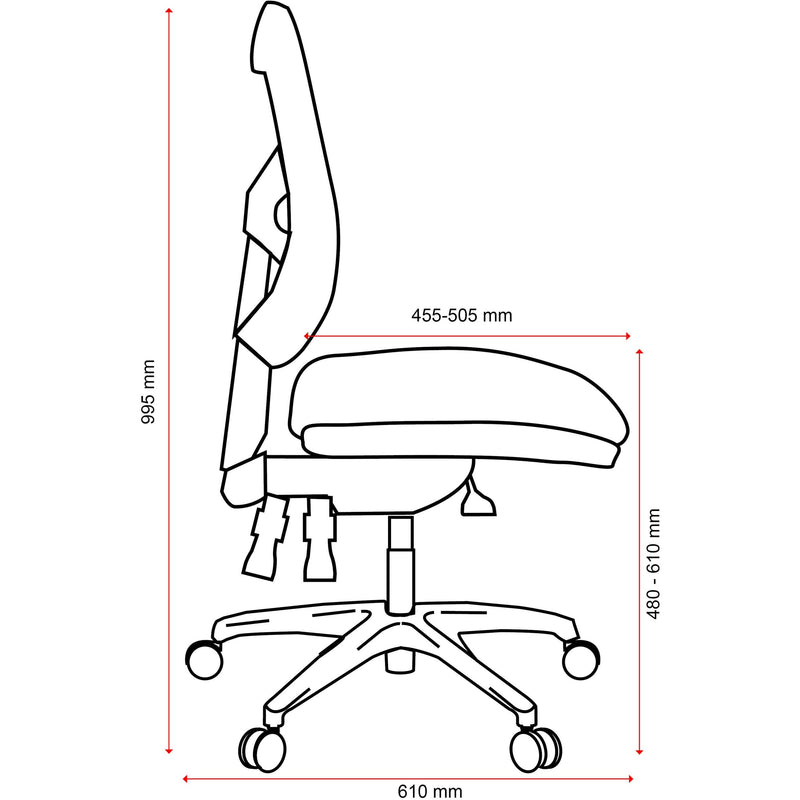 Metro Mesh Back Chair - Aluminium Base