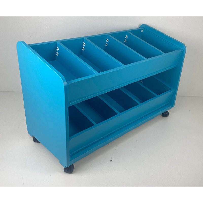 Mobile Angled 2 Tier Storage Unit