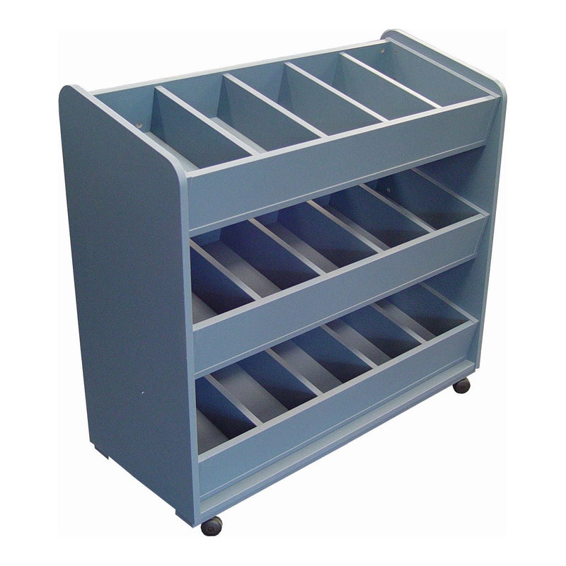 Mobile Angled 3 Tier Storage Unit