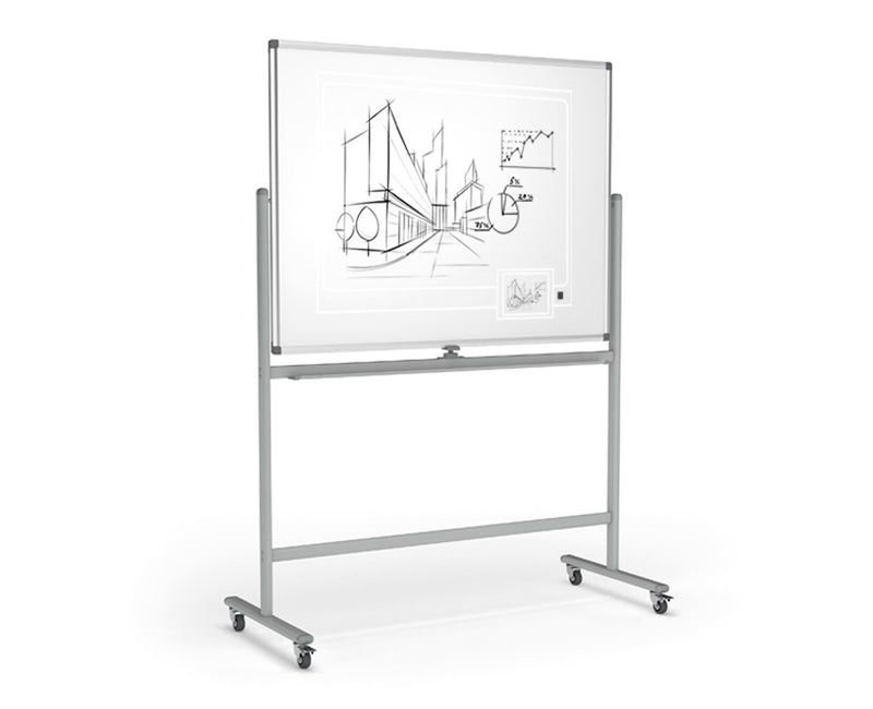 Mobile Porcelain Pivoting Whiteboards