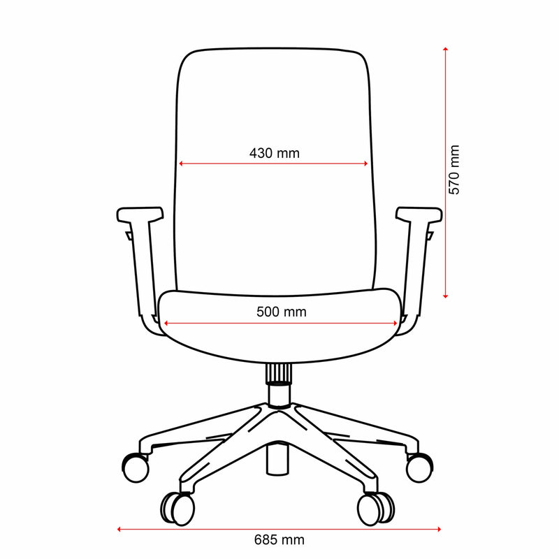 Mondo Gene Fabric Back Chair