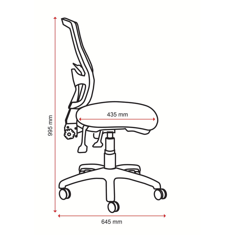 Mondo Java 3 Lever Mesh High Back Chair