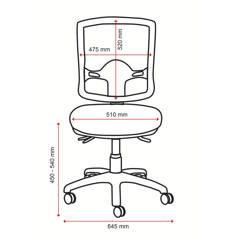 Mondo Java 3 Lever Mesh High Back Chair