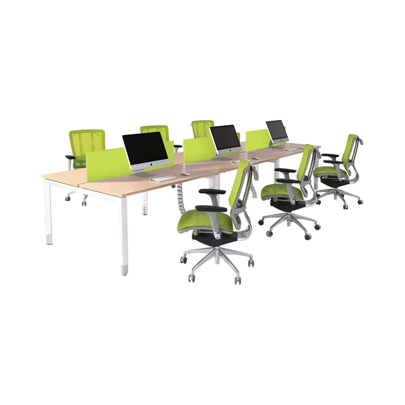 Oblique 6 Person Back to Back Desk Range