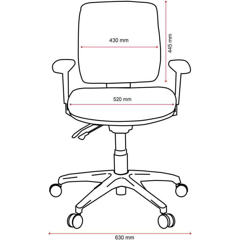 Roma 2 Lever Mid-Back Office Chair-Task Chair-Smart Office Furniture