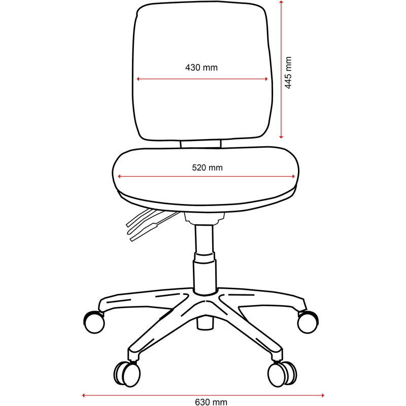 Roma 3 Lever Mid-Back Office Chair-Task-Smart Office Furniture